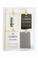 Galerierahmen 4 Fotos 10x15 Clip-Leiste Ananas/Kaktus...