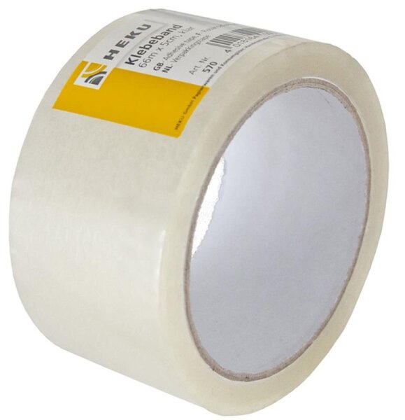 Paketklebeband 66mx55mm transparent 48µ leise abrollend