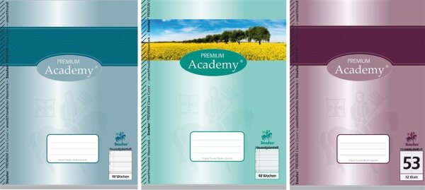 Hausaufgabenheft A5 48Blatt 90g Premium 48 Wochen Staufen