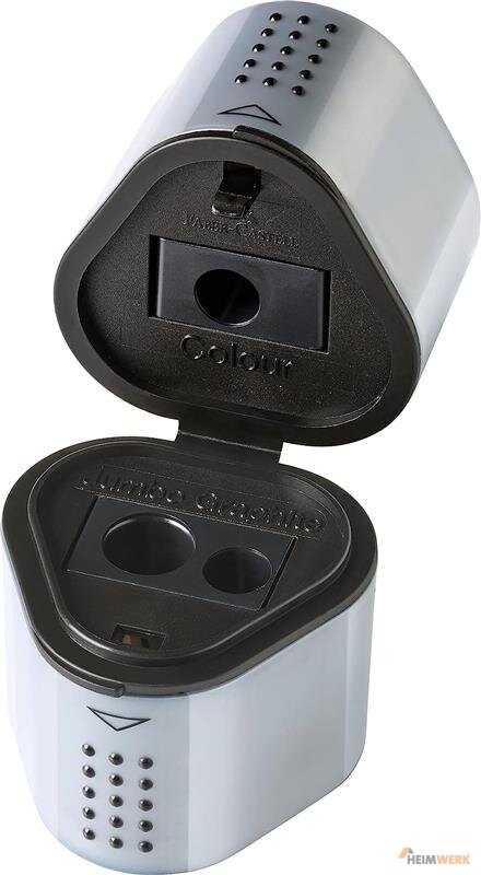 Faber-Castell GRIP 2001 Spitzer – 3-fach Spitzdose, 10er Pack, Hochwertiger Bleistiftspitzer Für Büro, Schule, Zuhause