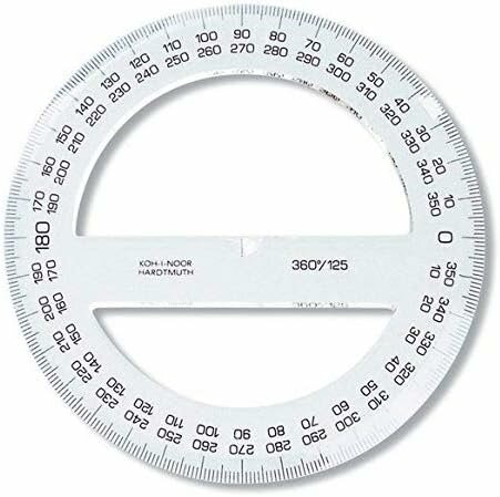 Winkelmesser 360° Dm12,5cm transparent