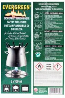 Sicherheitsbrennpaste 3x100ml Brennpaste für Fondue, Wok, Rechaud EVERGREEN