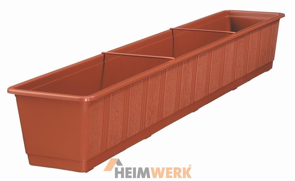 Blumenkasten Standard ca. 100cm terracotta Geräumiges Pflanzgefäß