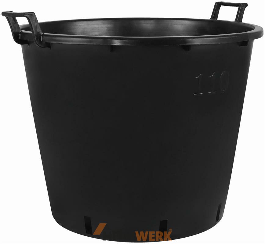 Pflanzcontainer mit Griff schwarz ca. 65cm Stilvolle Präsentation