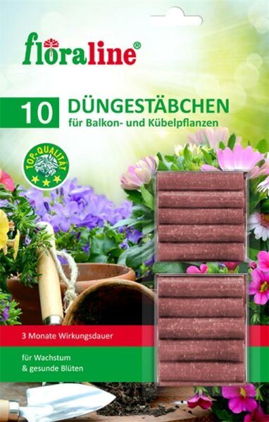Düngestäbchen 10er f. Balkon & Kübelpflanzen floraline