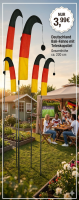 Gartenfahne Deutschland 220cm Teleskopspieß WM