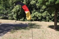 Gartenfahne Deutschland 220cm Teleskopspieß WM