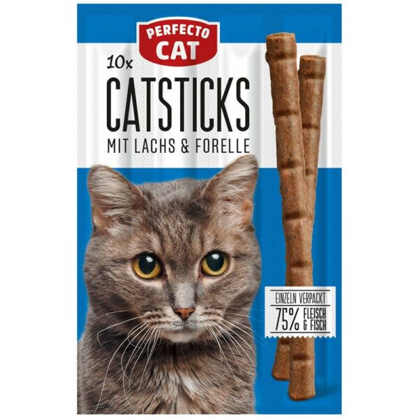 Perfecto Cat Katzensticks 10er mit Lachs & Forelle 50g
