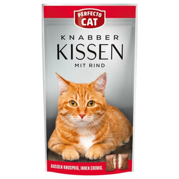 Perfecto Cat Feine Knabber Kissen mit Rind 50 g