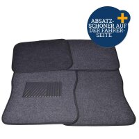 Autoteppich-Set 4tlg. anthrazit mit schwarzem Rand...