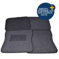 Autoteppich-Set 4tlg. anthrazit mit schwarzem Rand 68x44/44x33cm FILMER