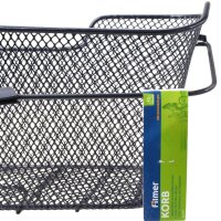 Fahrradkorb De Luxe schwarz 405x300x180mm 22 Liter Gepäckträgermontage