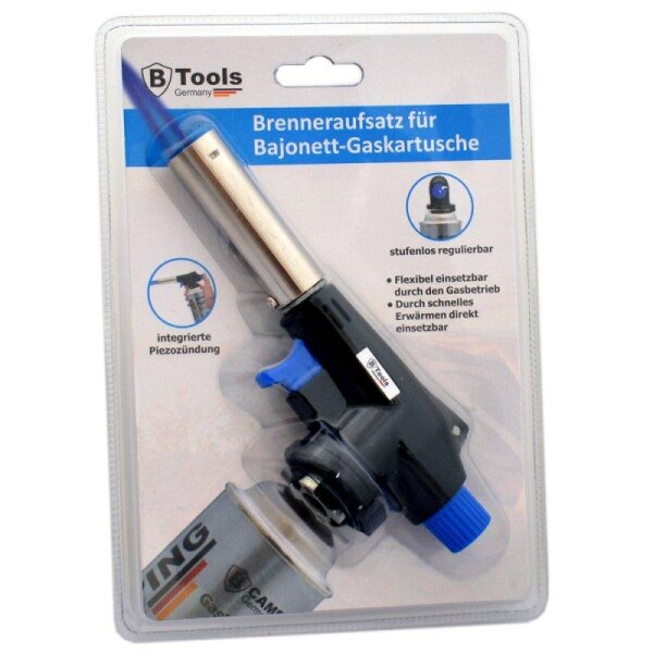Lötbrenner-Aufsatz/Brenneraufsatz  für 227g Gaskartusche Maße: 16,5x4x6,2cm