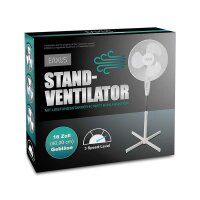 Standventilator 40W 3-stufiges Gebläse Oszillationsfunktion Ø 40cm EAXUS