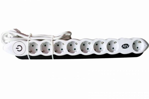 Steckdosenleiste 8-fach mit Energieanzeige 8er mit Schalter 1,4 m REV Ritter 12827113