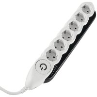 REV 6-fach-Steckdosenleiste mit 2pol. Schalter und...