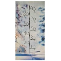 Schneehöhenmesser/Schneemessstab Metall 120cm mit Erdspieß & Skala bis 90cm