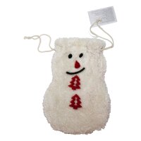 Beutel Plüsch 22cm,Schneemann,creme PA3,59