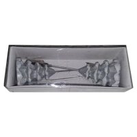 Kartenhalter Tannenbaum 2er H=11cm silber/weiß