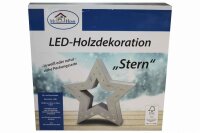 LED-Stern oder Tannenbaum 3D Fensterdeko 35cm braun/weiss zufällige Auswahl