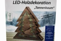 LED-Stern oder Tannenbaum 3D Fensterdeko 35cm braun/weiss zufällige Auswahl