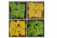 Hasen mit Klebestick Filz  gelb/grün Filz ca.4cm...