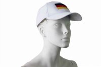 Basecap Baseballcap weiß Deutschland WM/EM Fußball Fanartikel Klettverschluss