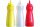 Quetschflasche rot Ø 8 cm H 24,5 cm 0,7l Polypropylen