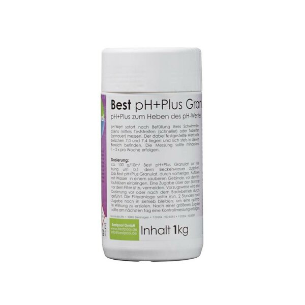 Best pH+Plus Granulat Heber 1 kg Dose zur Hebung des pH-Wertes Bestpool 112501