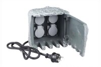 Outdoor-Steckdose 4-fach STEIN 20,5x21x19cm Kunststoff in...