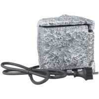 Outdoor-Steckdose 4-fach STEIN 20,5x21x19cm Kunststoff in grauer Natursteinoptik 103222