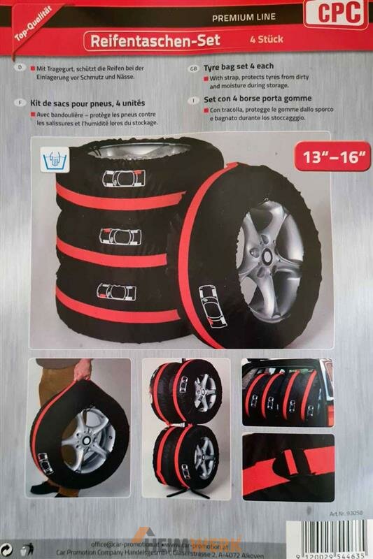 Reifenhüllen Set 4tlg für Reifengrößen 13 - 17 245mm Reifentasche
