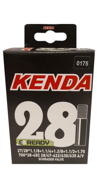 Fahrradschlauch 28 x 1,75 x 2 auch für 29er geeignet, Autoventil KENDA