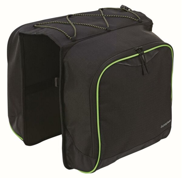 Doppel-Packtasche 20 Liter schwarz wasserabweisend 33x35x11,5cm