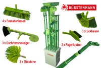 Teleskopreiniger 5f.sort. i.DP mit Gelenkadapter grün Bürstenmann