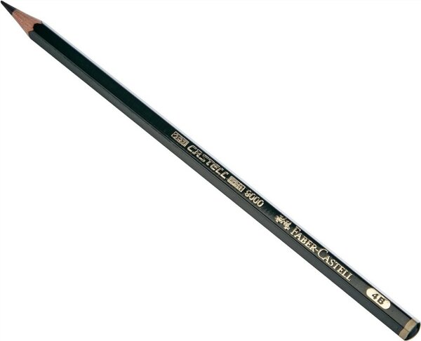 Bleistift CASTELL 9000 4B FABER-CASTELL dunkelgrün Sechskant