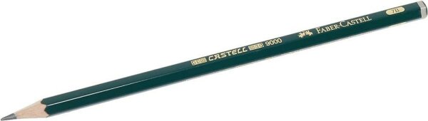 Bleistift CASTELL 9000 7B FABER-CASTELL dunkelgrün Sechskant