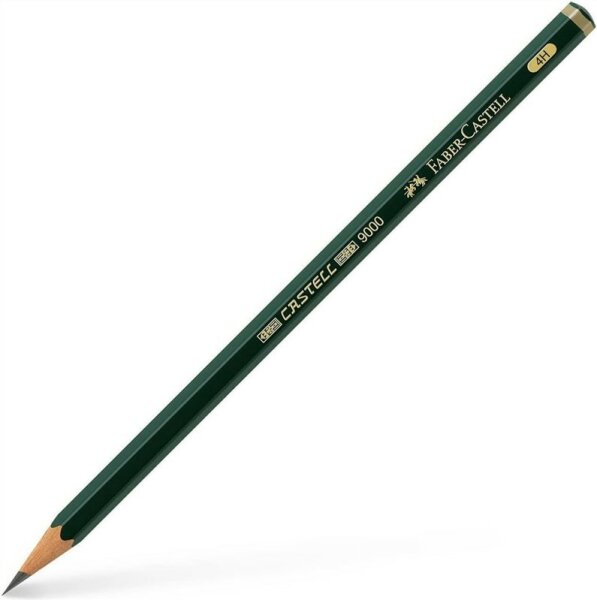 Bleistift CASTELL 9000 4H FABER-CASTELL dunkelgrün Sechskant