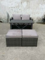 Sofa-Set FERNANDO 4-tlg. Alu/Kunststoffgeflecht inkl....