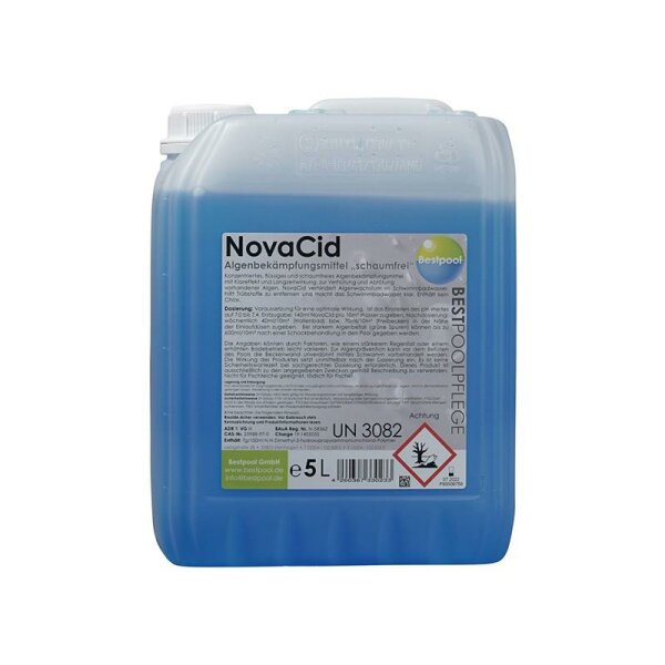 Algenmittel NovaCid flüssig 5kg Gebinde schaumbarm,chlorfrei