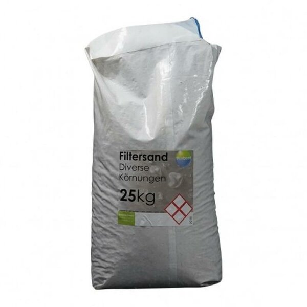 Filtersand trocken Körnung 0,71-1,25 mm 25kg Sack