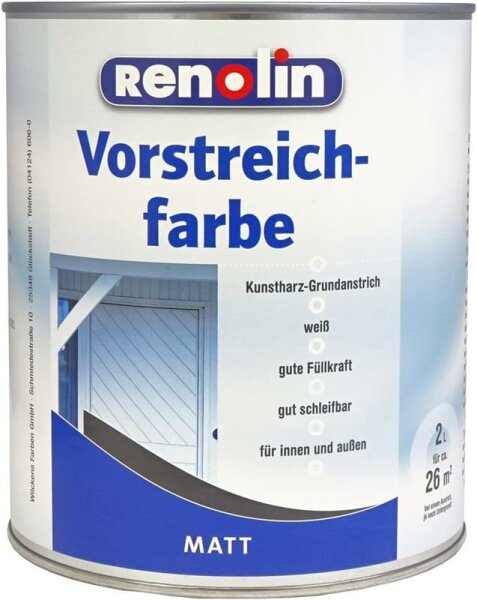 Renolin Vorstreichfarbe Weiß matt 2 Liter