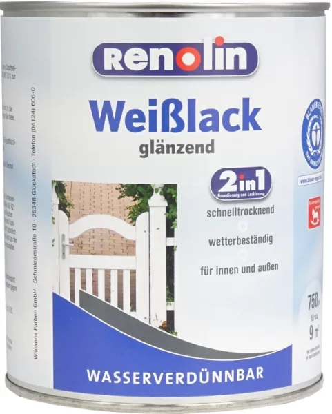 Renolin Weisslack 2in1 glänzend 0,75 Liter
