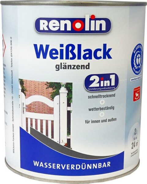 Renolin Weisslack 2in1 glänzend 2 Liter