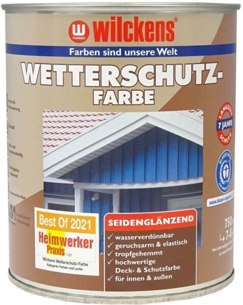 Wilckens Wetterschutzfarbe RAL 5014 Taubenblau 0,75 Liter