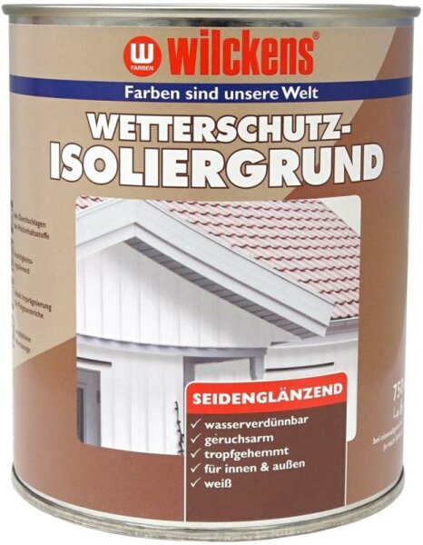 Wilckens Wetterschutz-Isoliergrund Weiß 0,75 Liter
