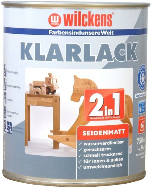 Wilckens Klarlack 2in1 seidenmatt 0,75 Liter