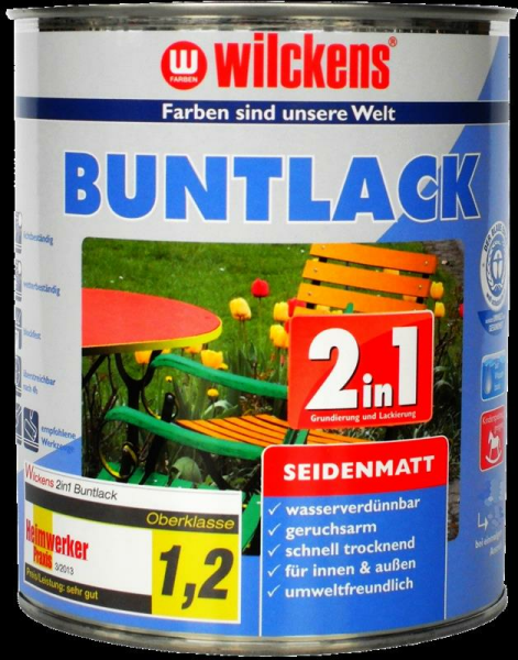 Wilckens Buntlack 2in1 seidenmatt Perleffekt Grün 0,125 Liter