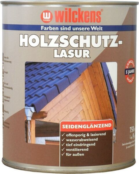 Wilckens Holzschutzlasur Teak seidenglänzend 0,75 Liter