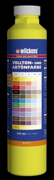 Vollton-&Abtönfarbe Gelb matt 0,75 Liter Wilckens